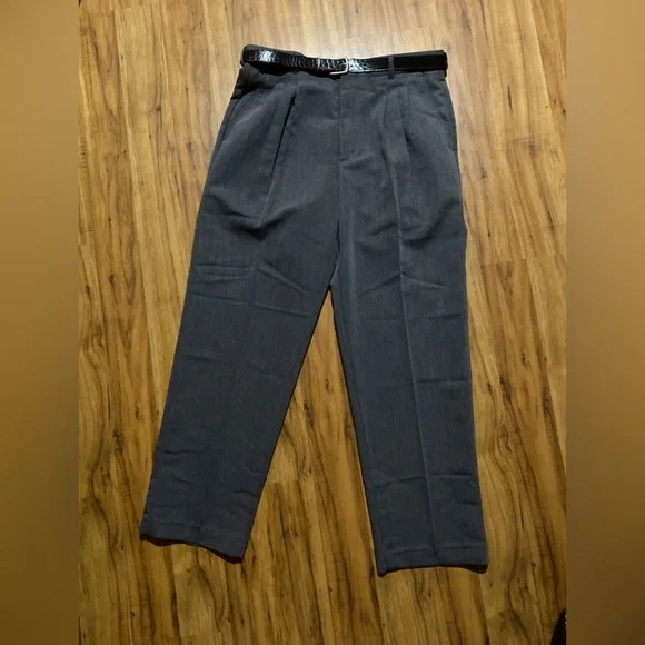 UNTIED Men’s Pleated Dress Pants With Belt Size Waist 34 Length 30 - Picture 1 of 16
